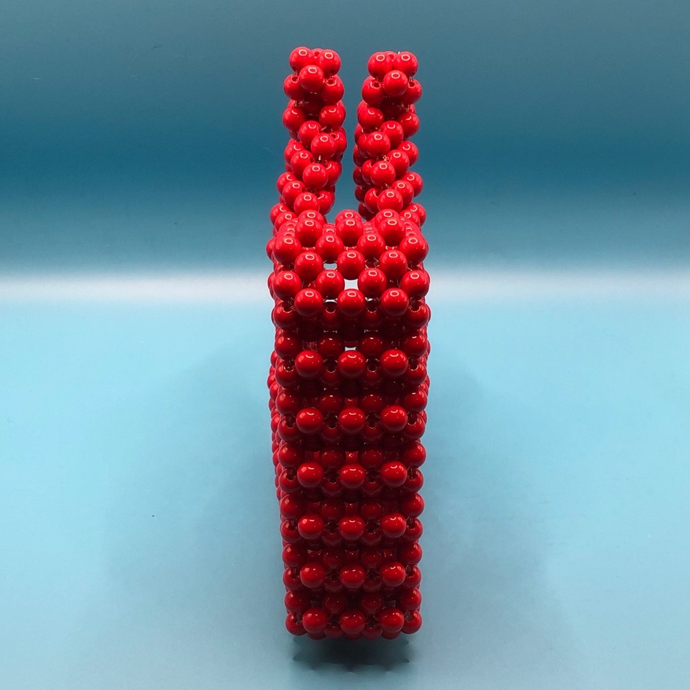 Red Beaded Handbag - Picture 2 of 7